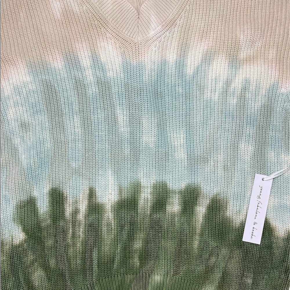 Young Fabulous & Broke Sweater Tie Dye Oversized Cotton Knit Tunic Medium NEW - Picture 13 of 16